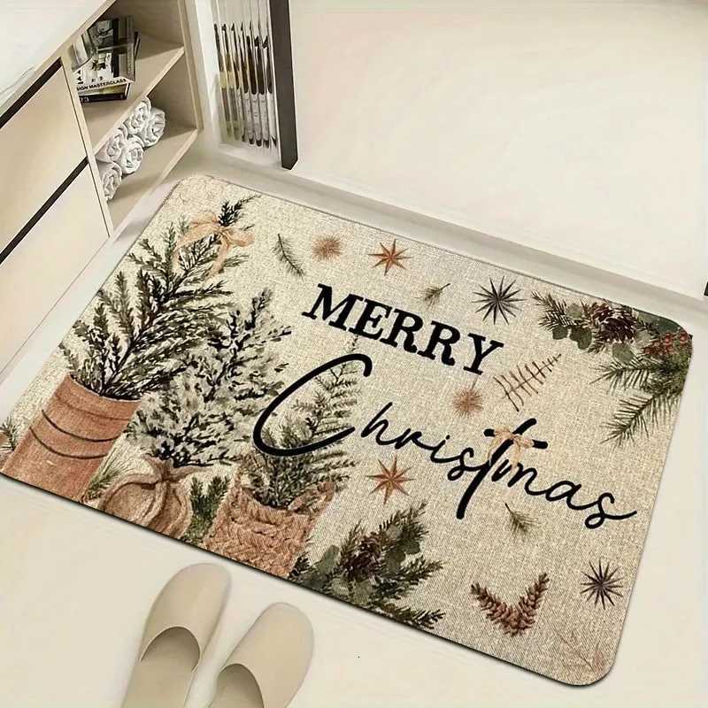 VIKAMA Christmas Carpet Pine Needle Mat Floor Mat Doormat Waterproof Welcome Mat Rug For Bedroom Carpet For Live Room Home DecM251117
