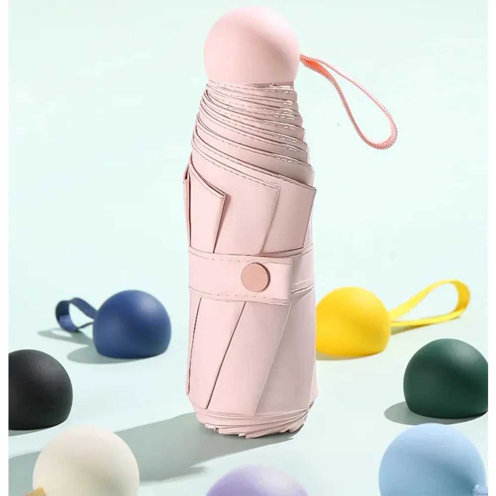 Lightweight Compact Travel Umbrella 6 Rib Reinforced Waterproof Automatic Open Close Portable C251117