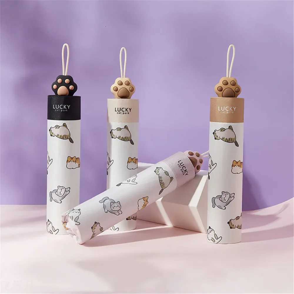 Cute Cat Claw Handle Umbrella Patio Umbrella UV for Sun and Rain Parasol Umbrella Woman Girl Gift C251117