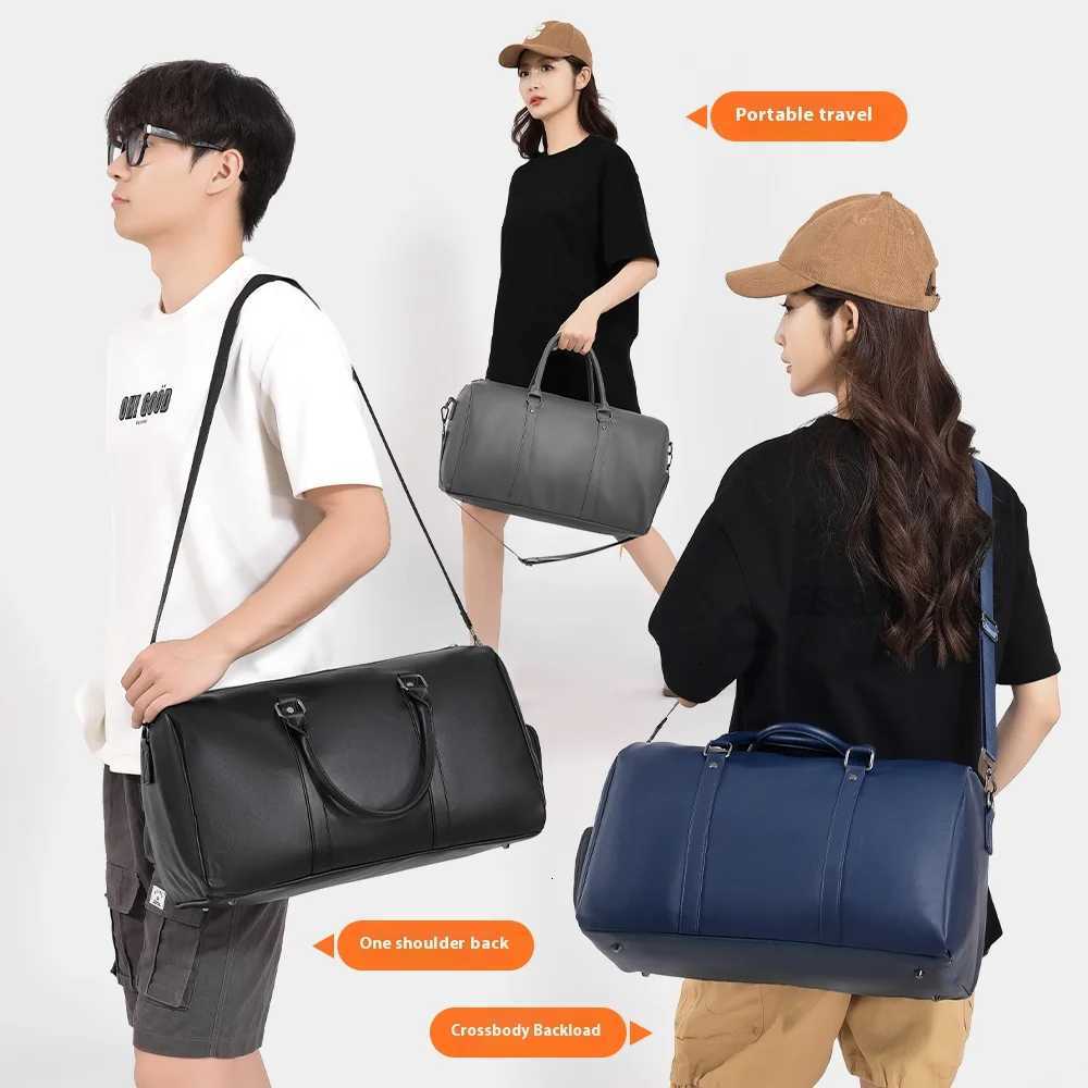 Fashionable Travel Bag Business Large Capacity Luggage Bag Fitness Handbag PU Fabric Waterproof Shoulder BagsW251115