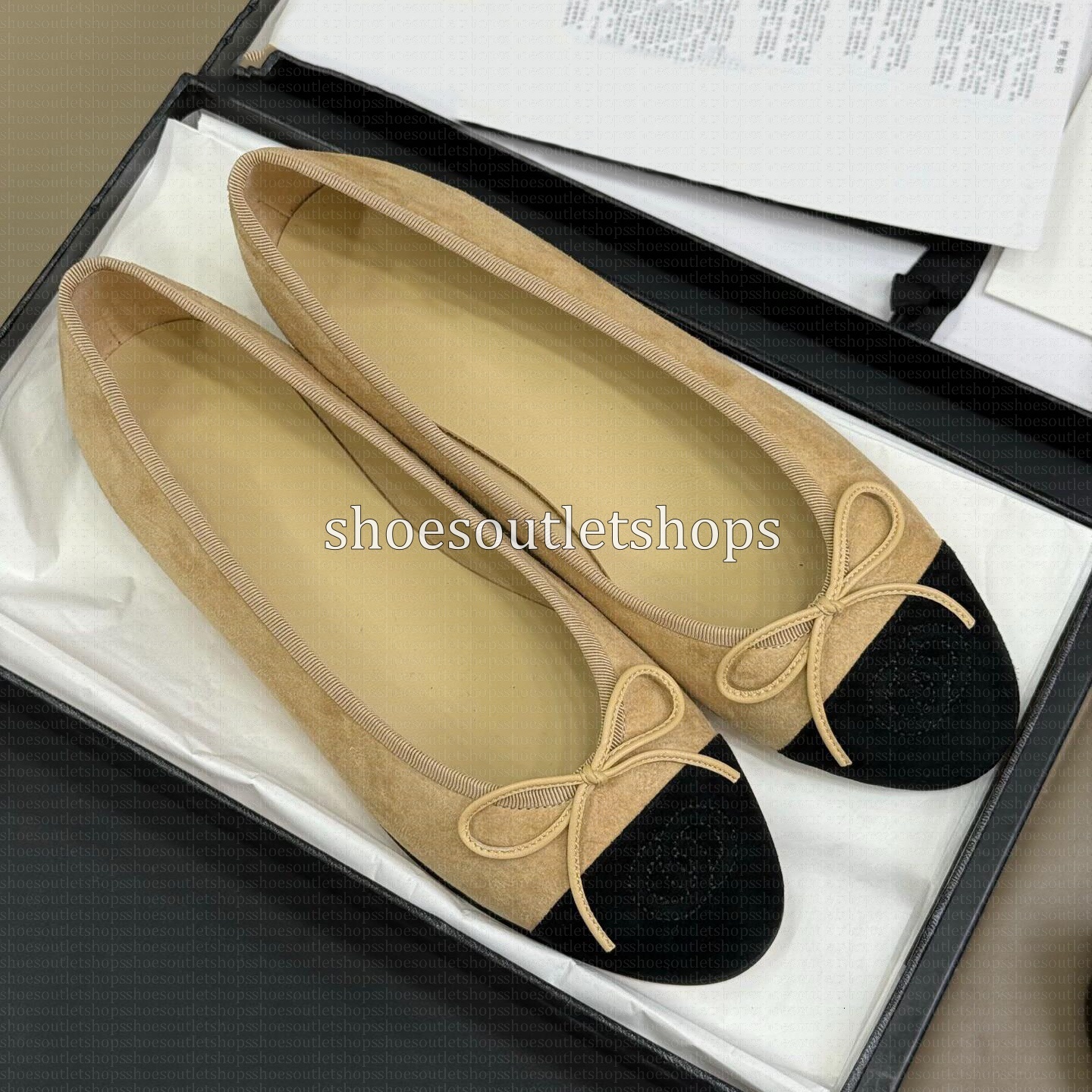 designer shoes Paris designer Black Ballet Flats Shoes Women Quilted Genuine Leather Slip on Ballerina Luxury Round Toe Ladies Dress Shoes HJ2G Slingbacks Eur35-42