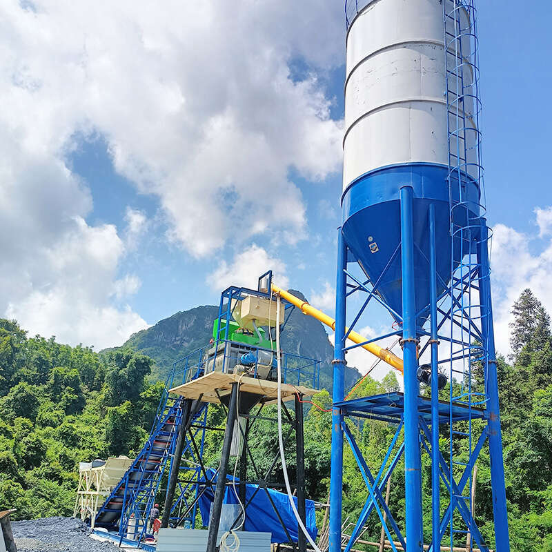 Electric-powered Mobile Concrete Mixing Plant for Large Construction Sites Used Equipment Pump Free Foundation for Concrete