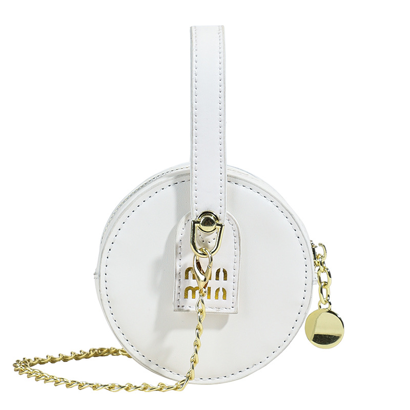 designer bag new style children's bag candy-colored mini round cake bag all-match alphabet girl chain crossbody and handbag