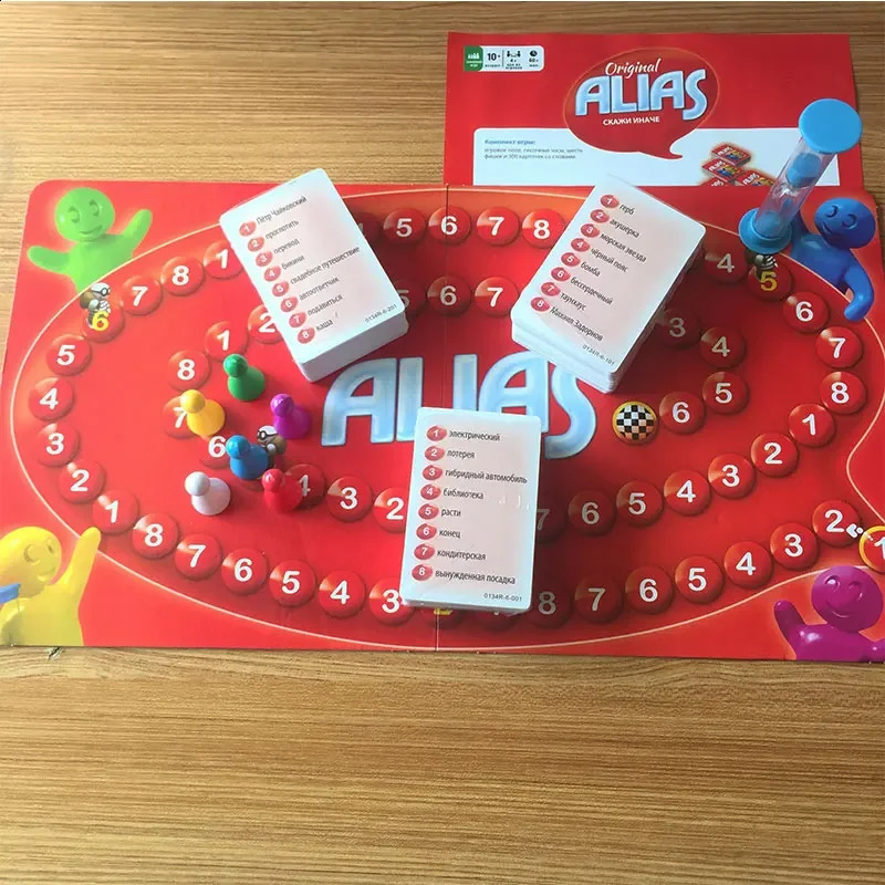 Russian ALIAS card board game family interactive puzzle childrens game chess educational toys 250403