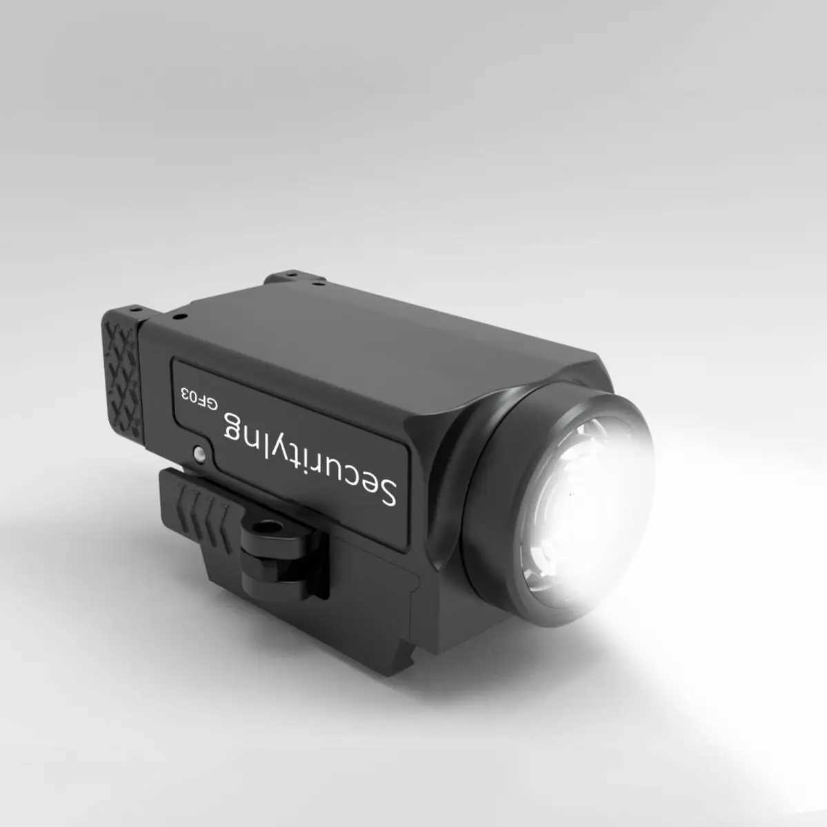 SecurityIng Flashlight Laser GF03 800 Lumens Tactical Mini Flashlight USB Rechargeable with 2 Modes Light for MIL-STD-1913 Rails M251117