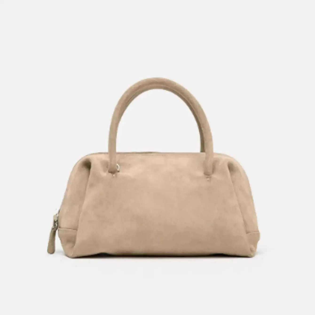 Womens Suede Bowling Bog 2025 Fashion Handbag Purse For Women Luxury Designer Croosbody Boston Bag for Ladies Small TotesW251115
