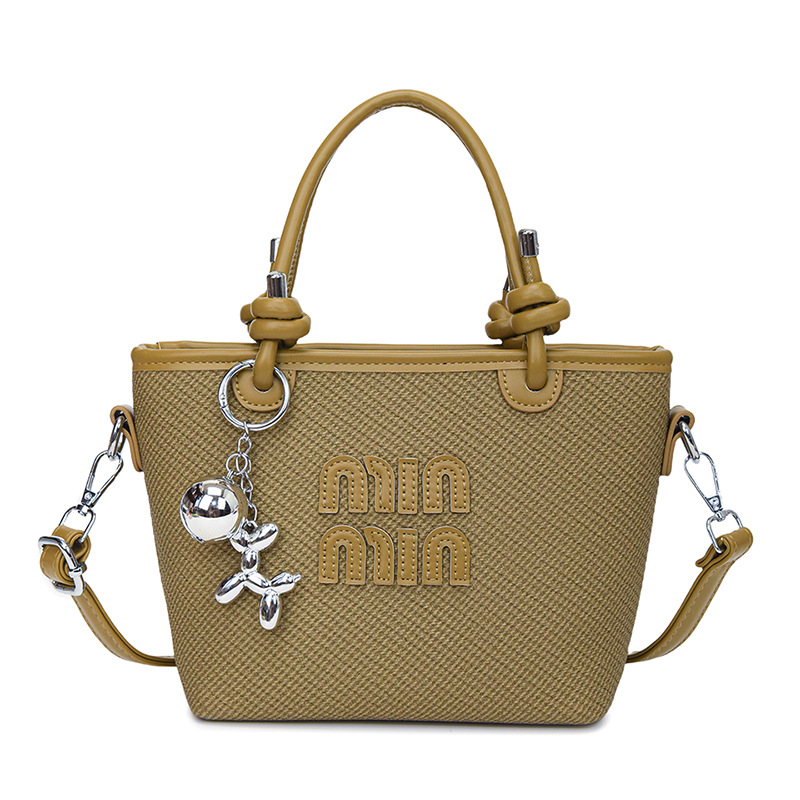 designer bag 2025 Women's summer leisure crossbody bag and hand-held bucket bag woven for ladies for seaside vacation