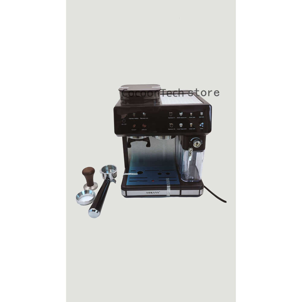 European standard large screen touch semi-automatic Italian coffee hine, grinding and brewing steam espresso hine