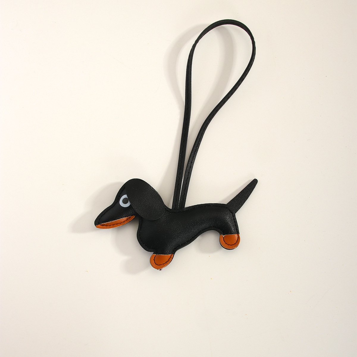 designer bag charm new cartoon dachshund puppy fashion style pu pendant highend bag charm phone leather decoration