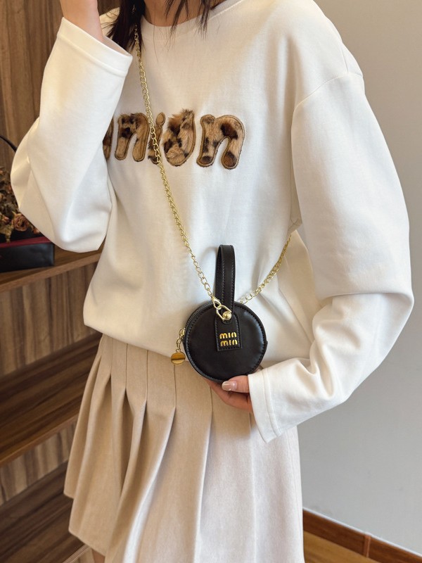 designer bag new style children's bag candy-colored mini round cake bag all-match alphabet girl chain crossbody and handbag