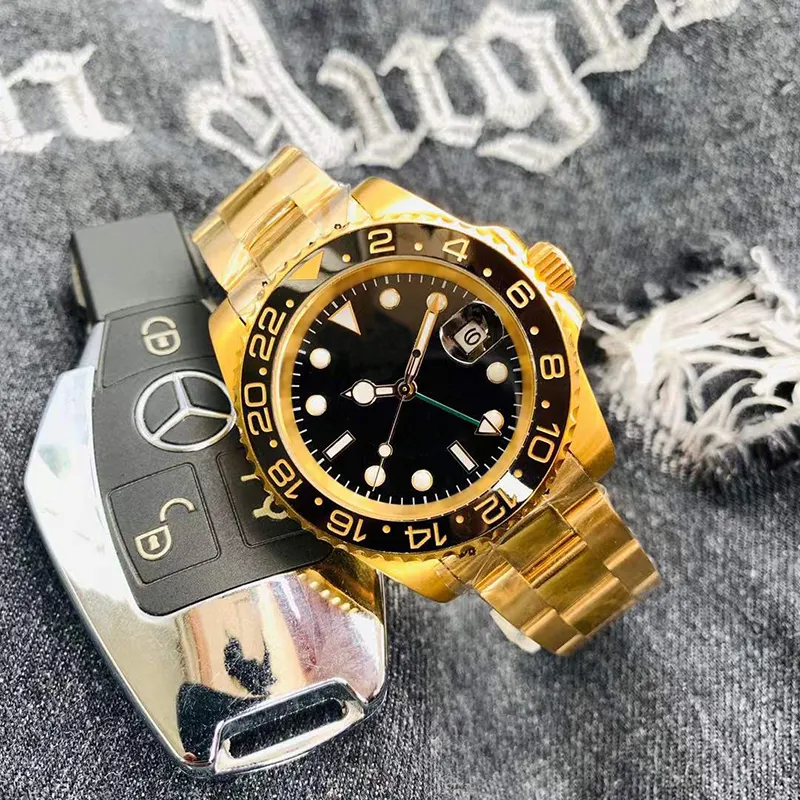 NEW Men's top brand series automatic mechanical watch 41 mm stainless steel red blue ceramic sapphire glass watch luxury