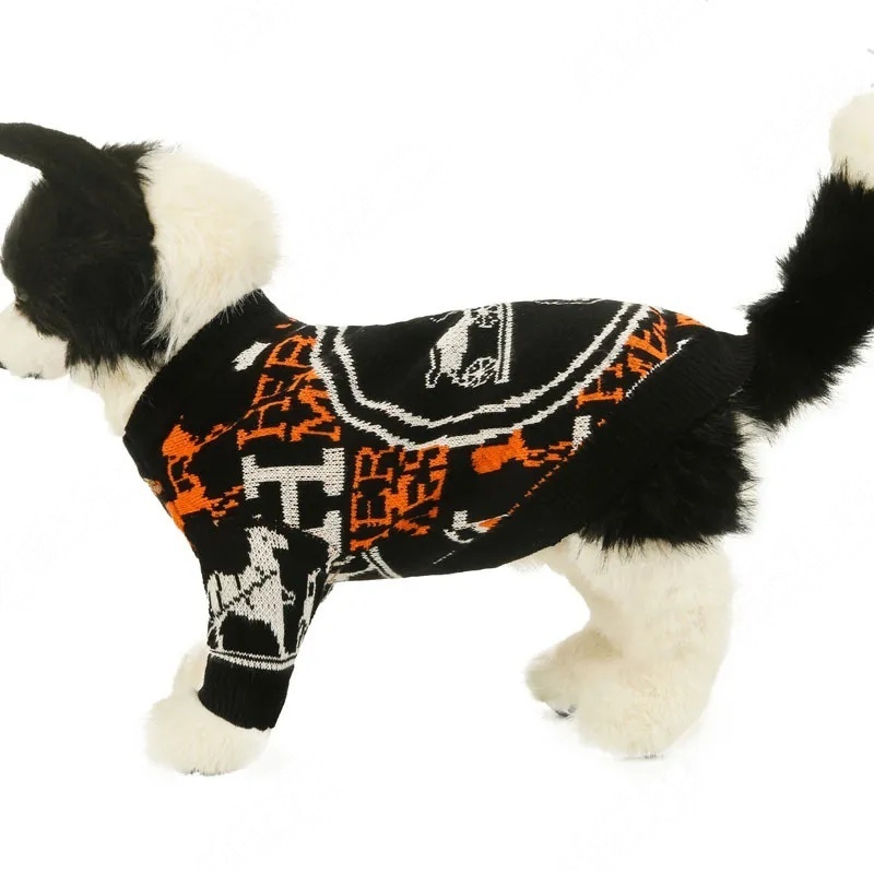 Fashionable Dog Autumn And Winter Pure Hand-knitted Clothes With Letters 2.0