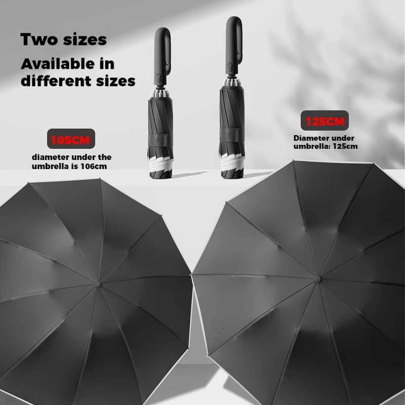 Ring Buckle Design 10 Rib Fully Automatic Umbrella for Men Folding Extra Large Strong WOMENS Sunshade Double Umbrella C251117