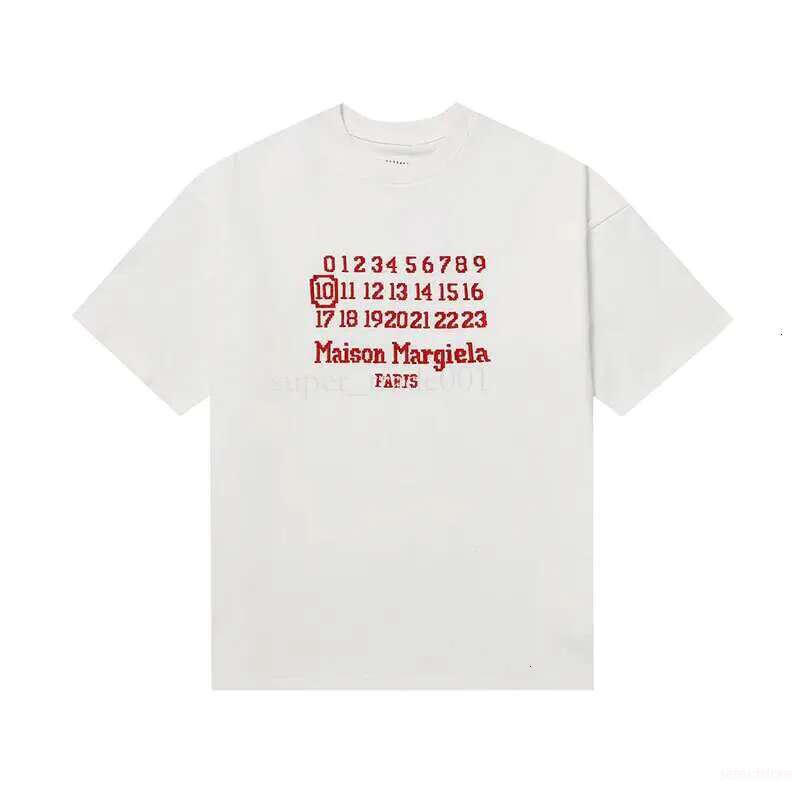 Designer Maisonlies Margielalies Men High-Quality Cotton Digital Pattern Round Neck Trendy Brand Short Sleeved Maisonly Margielaly Shirt 1Fd