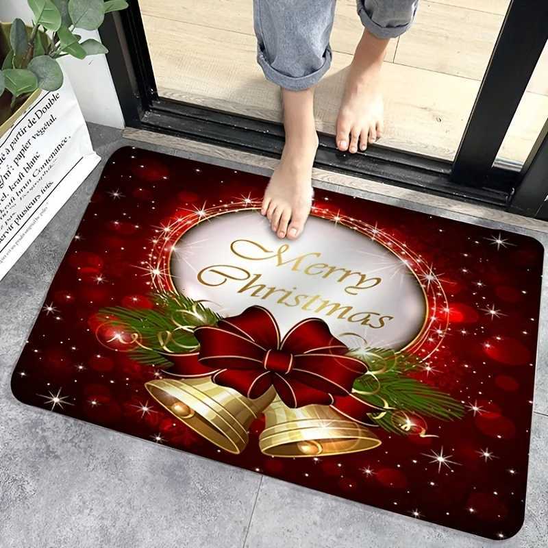 Christmas Floor Mat Entrance Doormat Bedroom Bath Toilet Anti-Slip Carpet 2025 Merry Christmas Decoration for Home New Year GiftM251117