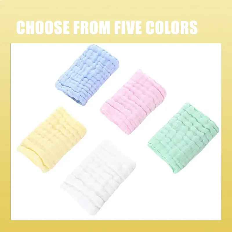 5 pieces of 30x30cm cotton soft baby towels face handle for bathroom feeding washing cloth wiping Burp 250414z