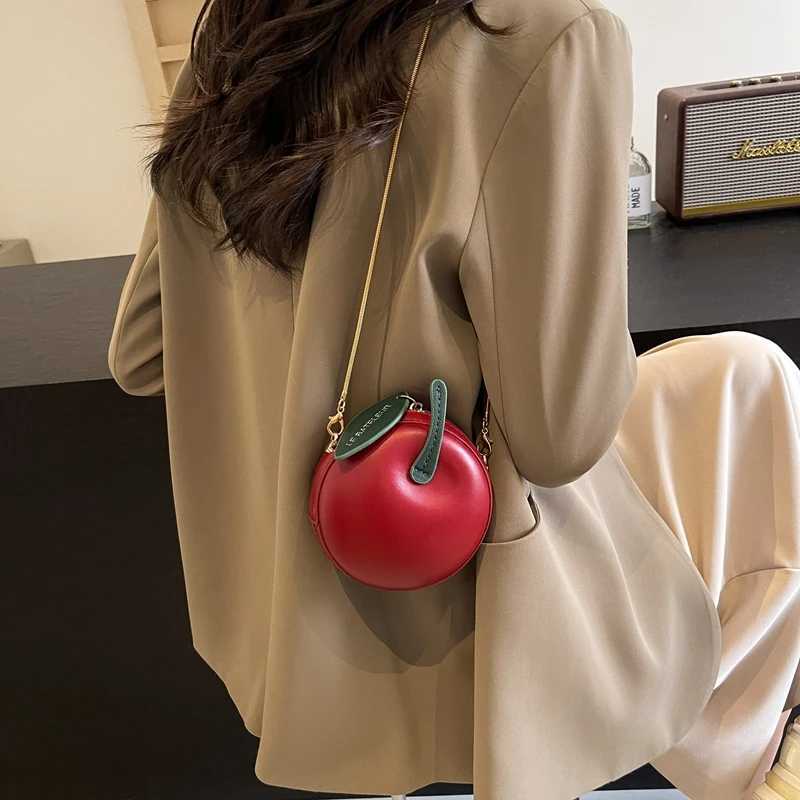 Fashion Apple Chain Womens Cross Bag PU Zipper Fashion Stitching High Quality Mini Wallet Bolsas De MujerW250417