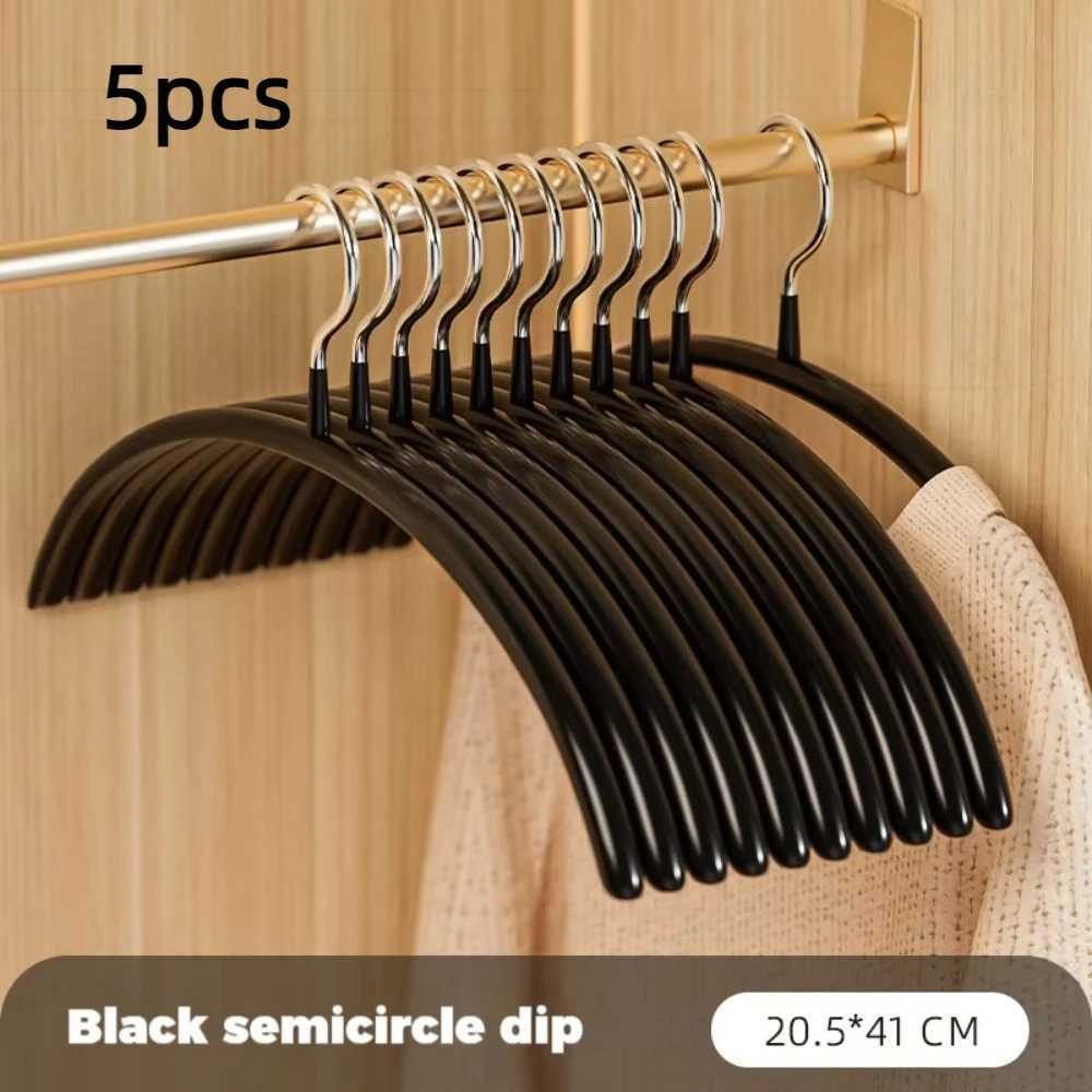5pcs Durable Non-slip Clothes Rack Wet Dry Dual-use Semi-round Clothes Drying Racks No Trace Coat Hanger Home C251117