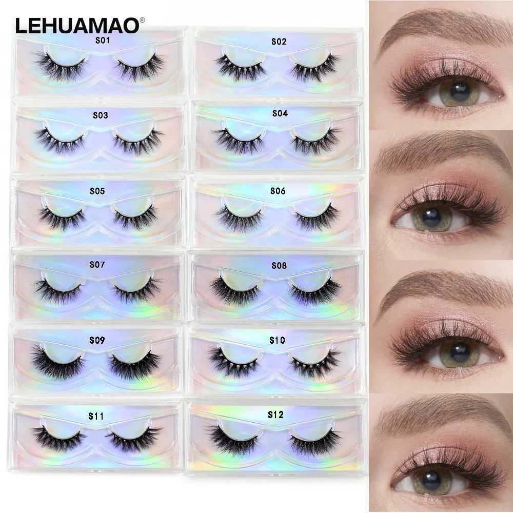 LEHUAMAO Makeup Mink eyelashes Soft fake lashes makeup kit Mink Lashes extension mink eyelashes Handmade Reusable EyelashesT251117