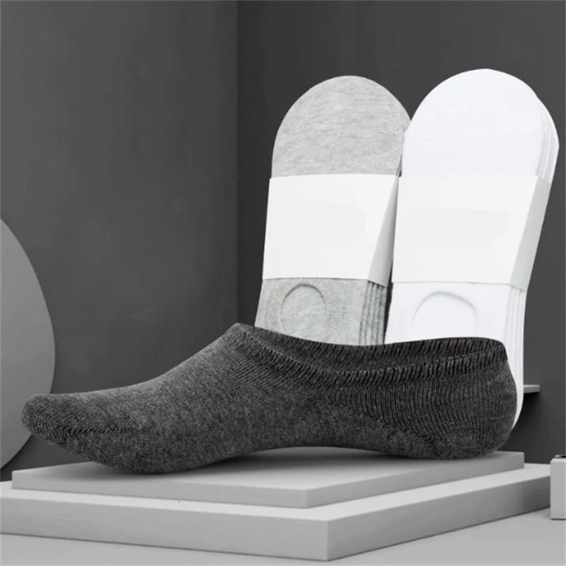 1/5/10/20 Pairs Summer Autumn Boat Socks For Men Women Non-slip Silicone Invisible Cotton Socks Male Ankle Sock Slippers 251114