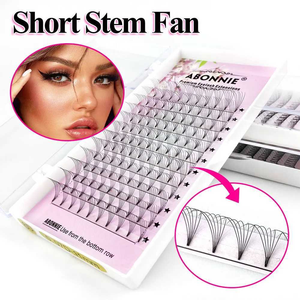 ABONNIE Premade Volume Fans Short Stem 3d/4d/5d/6d Russian Eyelash Extension Mink Eyelash Extension All Size Lashes TrayT251117