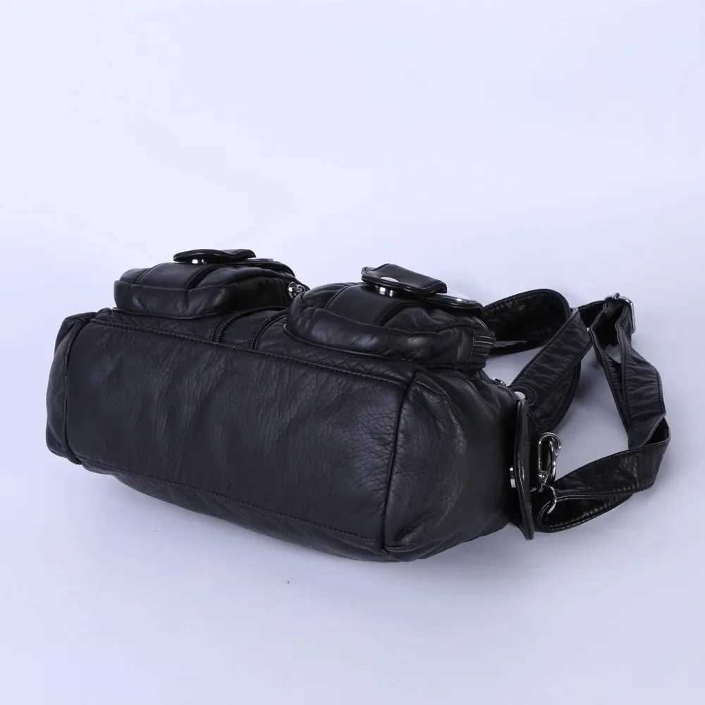 Women Handbag Fashion Small PU Shoulder Bag Soft Hobos Messenger Top-handle Bag Tote Satchel Front Pockets PurseW251117