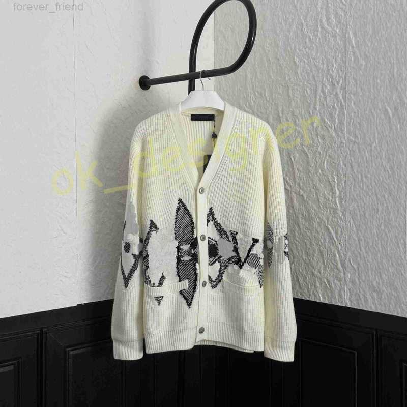 Men's Sweaters designer 2025SS New Jacquard V-Neck Cardigan Knitted Sweater Jacket Unisex