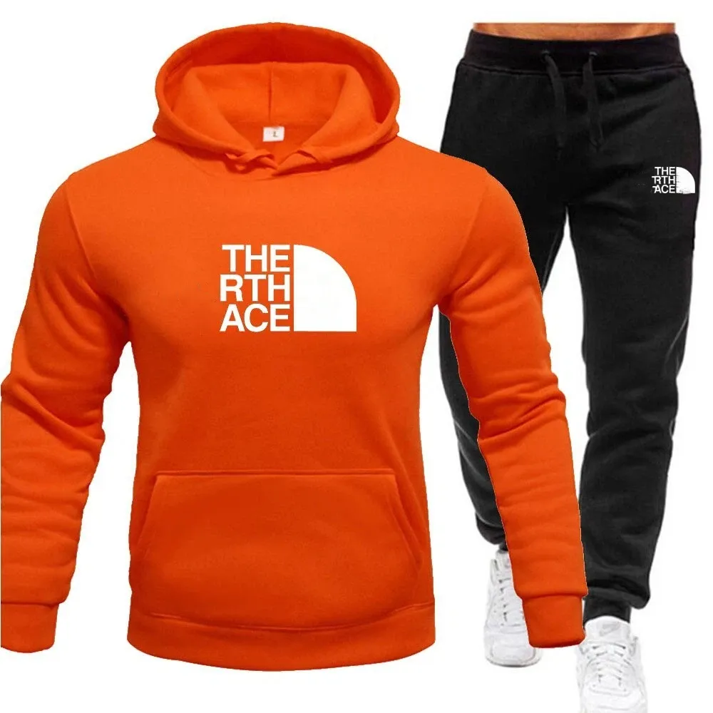 Men's Tracksuits 2025 Spring/Autumn Casual Hoodie Letter Print Fashionable Hooded High Quality 2PCS Casual Couple Autumn Sportswear