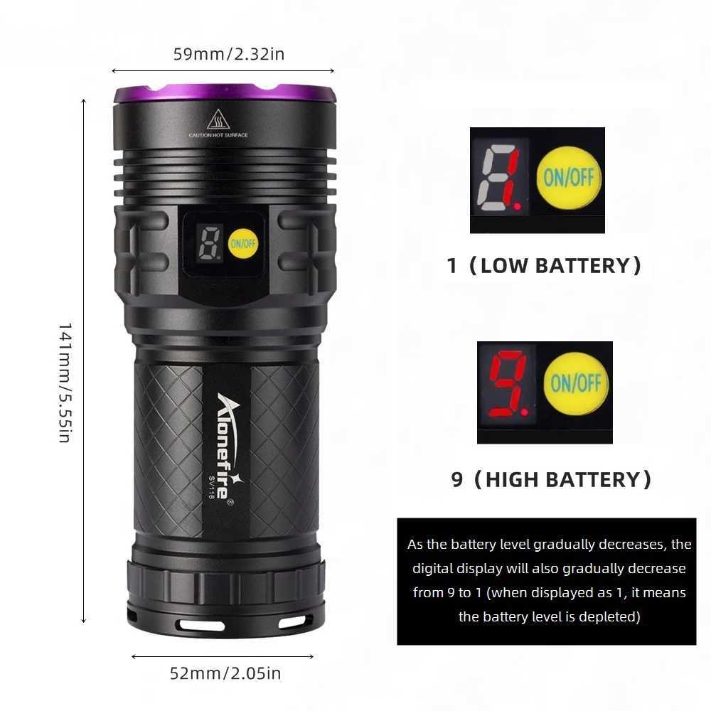 High Power 160W UV Flashlight Blacklight Cat Dog Urine Stain Tinea Ore Money Scorpion Marker Powerful Rechargeable UV Torch lamp M251117
