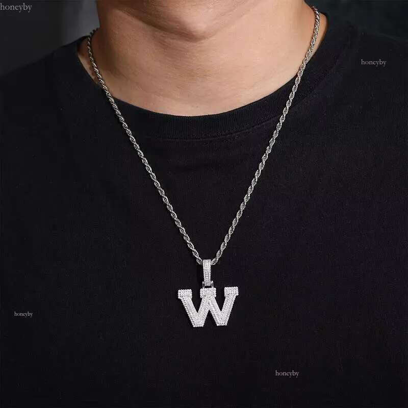 Designer lettersSterg Sier 26 Letter Moissanite Pendant Jewelry Making Charms Elegant Necklace for Gifts