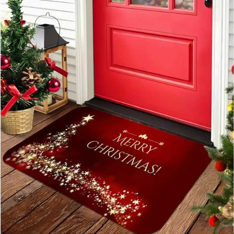 Happy Christmas Sparkling Star Pattern Door Mat Is A Wonderful Christmas Gift Mat That Home and Christmas Decoration DoorwaysM251117