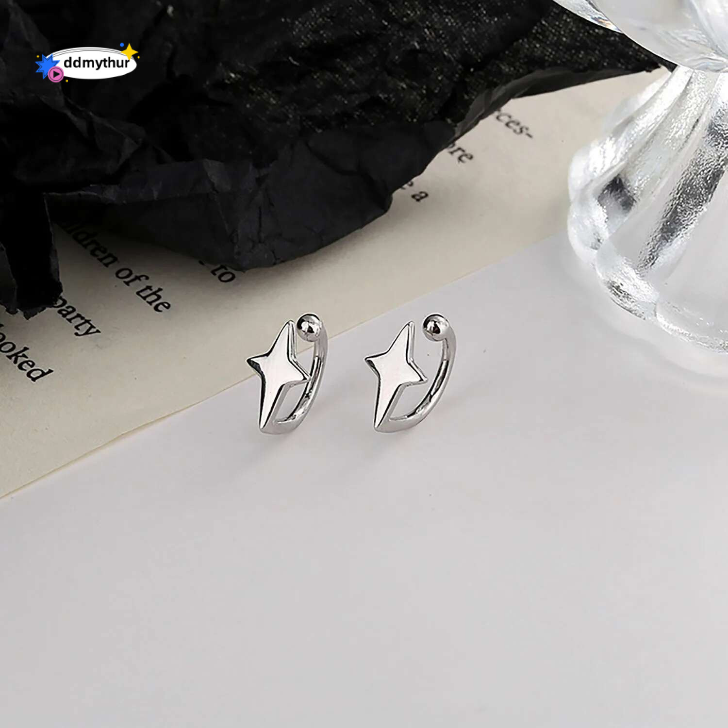 1Pc Cross Star Clip No Piercing Earrings For Women Girls Fake Cartilage Ear Cuff Fashion Korean Y2k Jewelry Accessories ddmythur