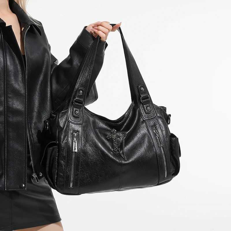 Solid color cross pattern personalized womens shoulder bag crossbody bag simple and trendy lightweight womens bagW251117