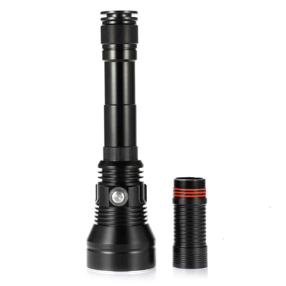 New Outdoor Powerful XHP702 LED Diving Flashlight 150M Submarine Tactics Torch Photography Hunting Catch Fish Lamp M251117