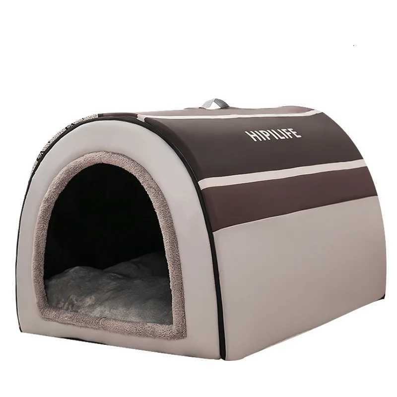 Winter Pet Cat Bed Foldable Dog House Dog Villa Sleep Kennel Removable Nest Warm Enclosed Cave Sofa Pet Supply M251117