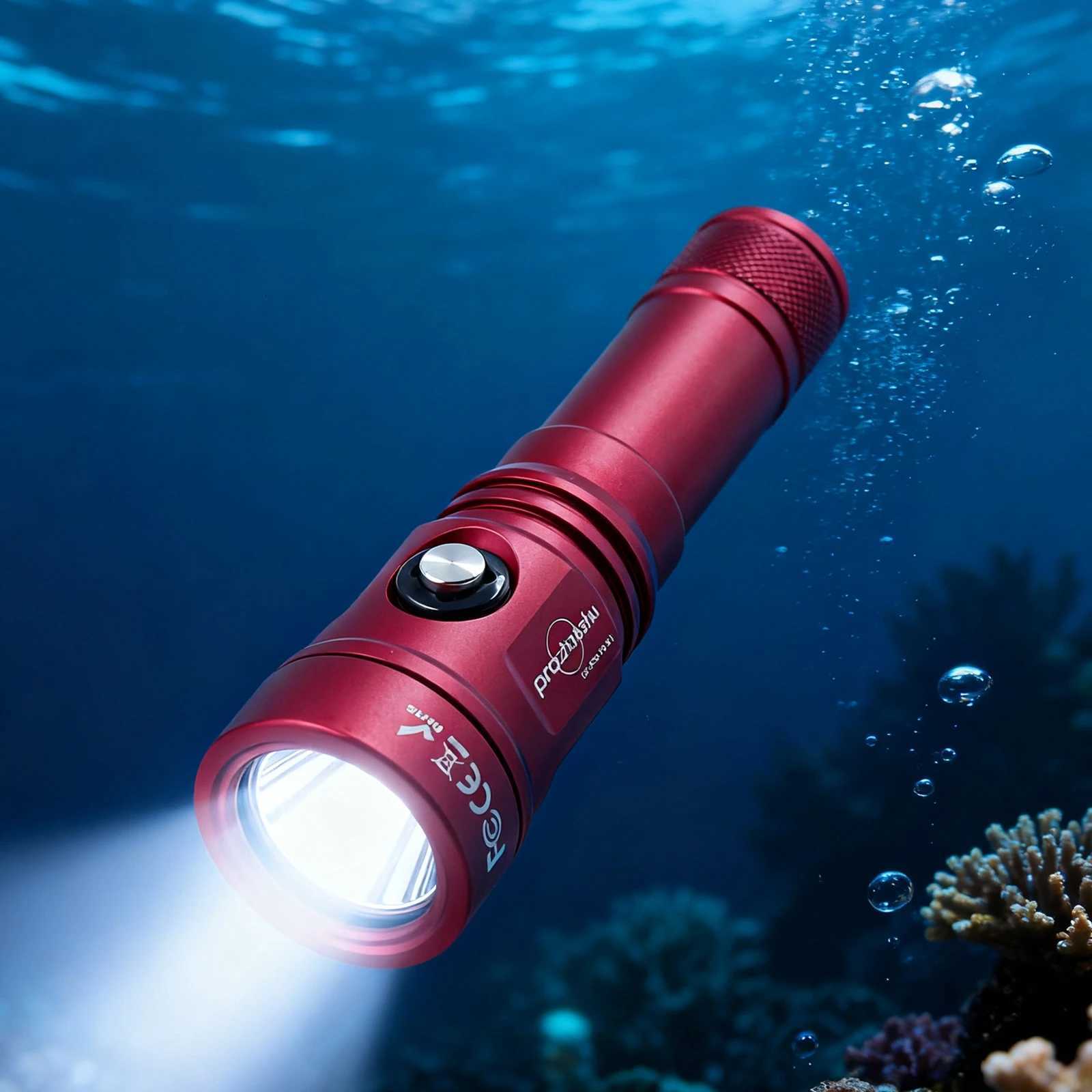 DL-B50-PLUS 2500 Lumen USB-C Diving Light Water-Resistant Scuba Torch IP68 100M for Underwater Scuba Diving M251117