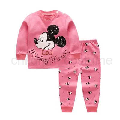 Disney 2pcs/set Baby Boy Girl Clothes Cartoon Winnie The Pooh Toddler Kids Long Sleeve T Shirt+Pant Suit Childrens Clothing Sets W20250417