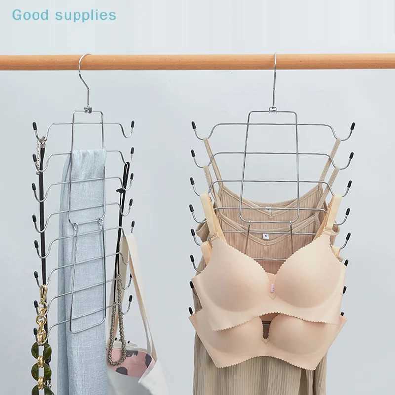 1PC Clothes Hanger Multi-Layer Underwear Folding Hanger Sling Bra Storage Trouser Racks Do Not Leave Traces Of Multi-Funct C251117