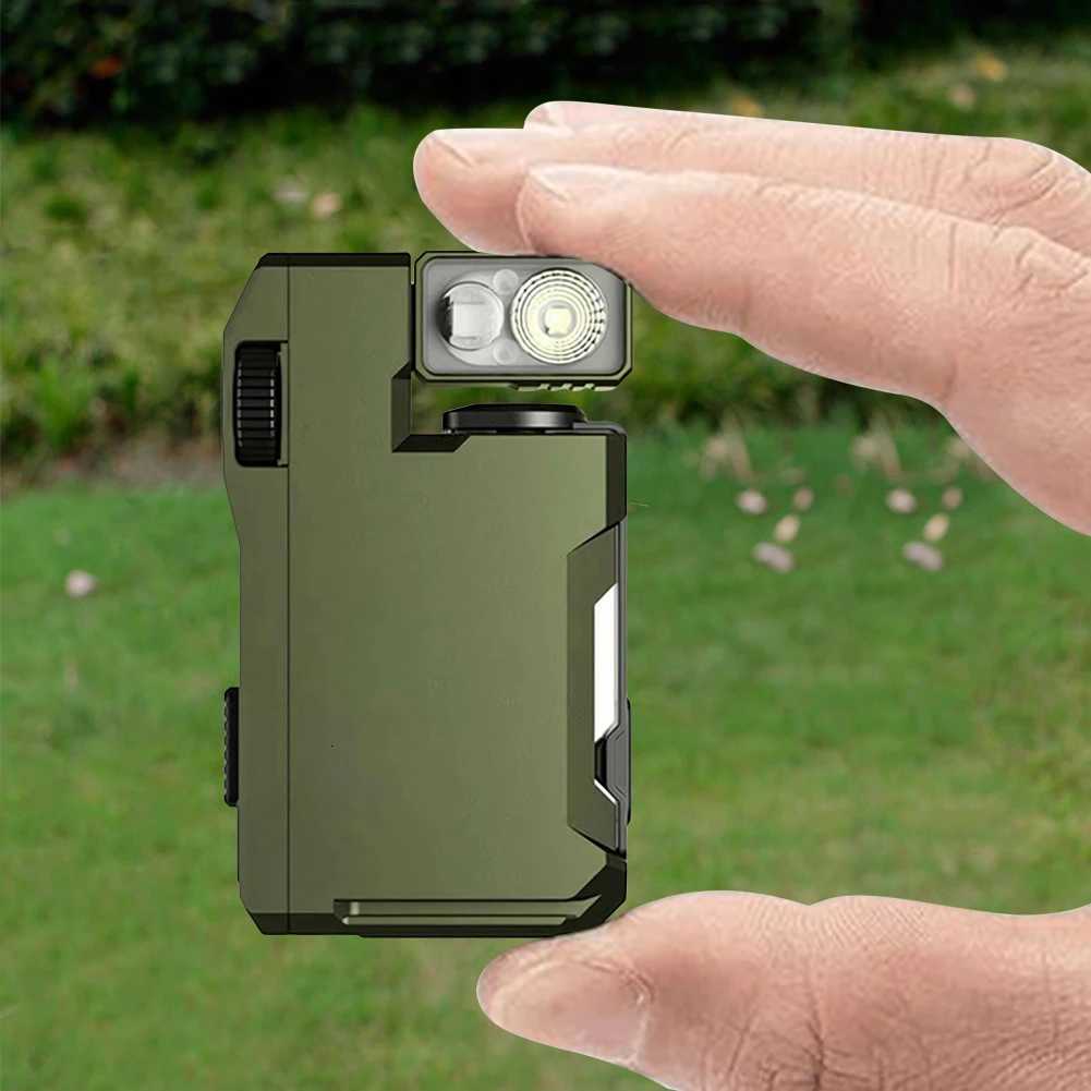 Rechargeable EDC Flashlight 400 Lumens Mini Flashlight Magnetic Keychain Flashlight for Outdoor Camping Hiking M251117