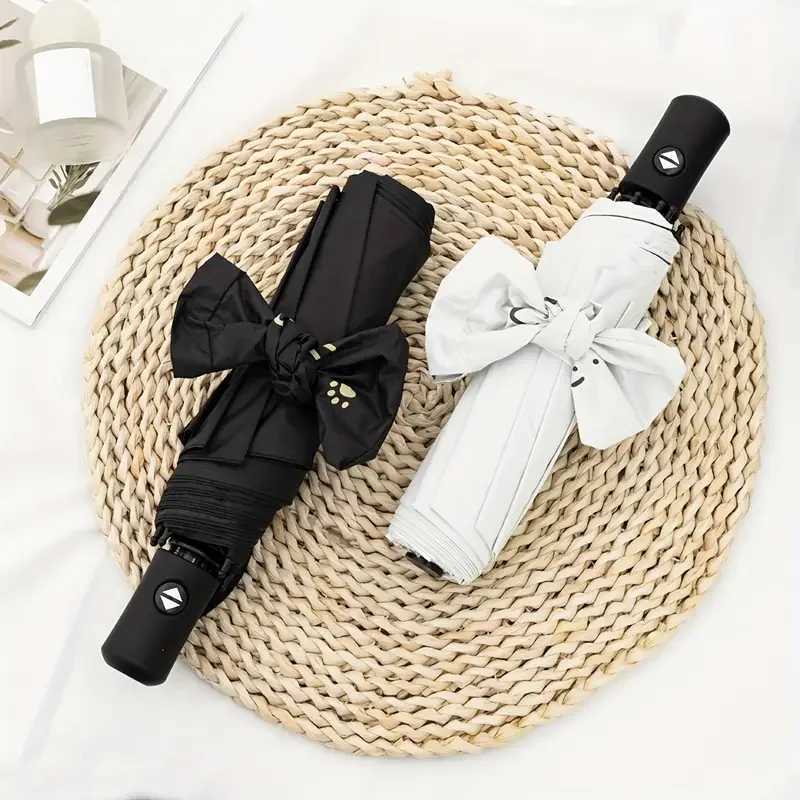 Folding cat parasol sun protection UV protection dual-use umbrella for sunny and rainy days fully automatic parasol C251117