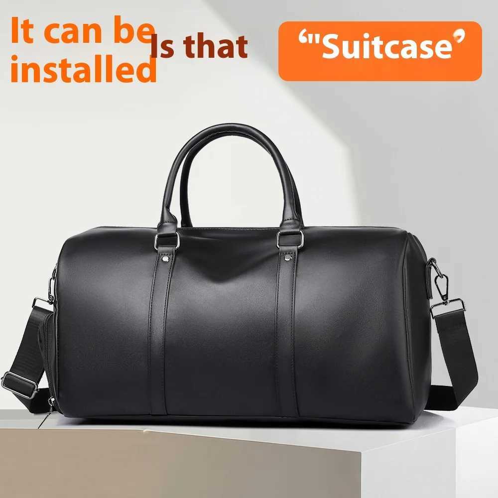 Fashionable Travel Bag Business Large Capacity Luggage Bag Fitness Handbag PU Fabric Waterproof Shoulder BagsW251115