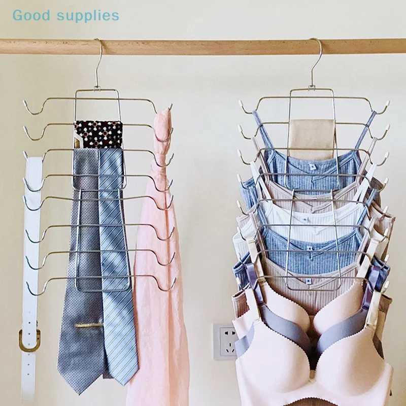 1PC Clothes Hanger Multi-Layer Underwear Folding Hanger Sling Bra Storage Trouser Racks Do Not Leave Traces Of Multi-Funct C251117
