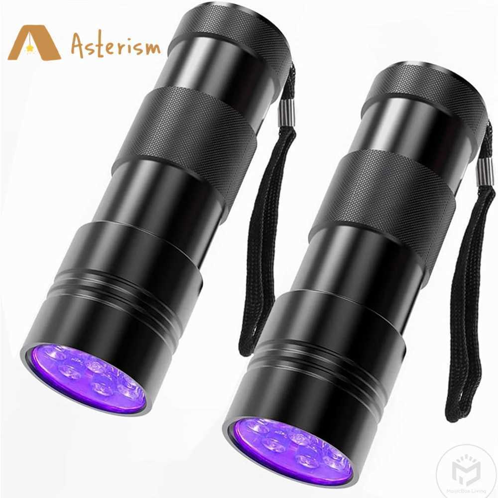 12 LED Handheld Blacklight UV Flashlight 395nm Mini Flash Light Torch Detector for Dog Pet Urine Stains Bed Bugs and Scorpions M251117