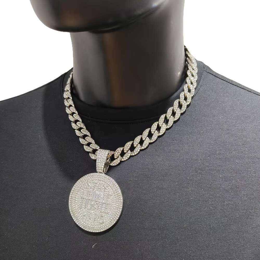 DHcollections Miami Chain Necklace With Pearl - Alloy Pendant For Various Occasions