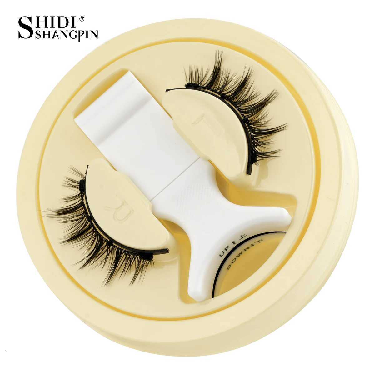SHIDISHANGPIN 5 Styles Natural Magnetic Eyelashes Set 1 Pair Reusable No Glue Needed False Eyelashes with Magnetic TweezersT251117
