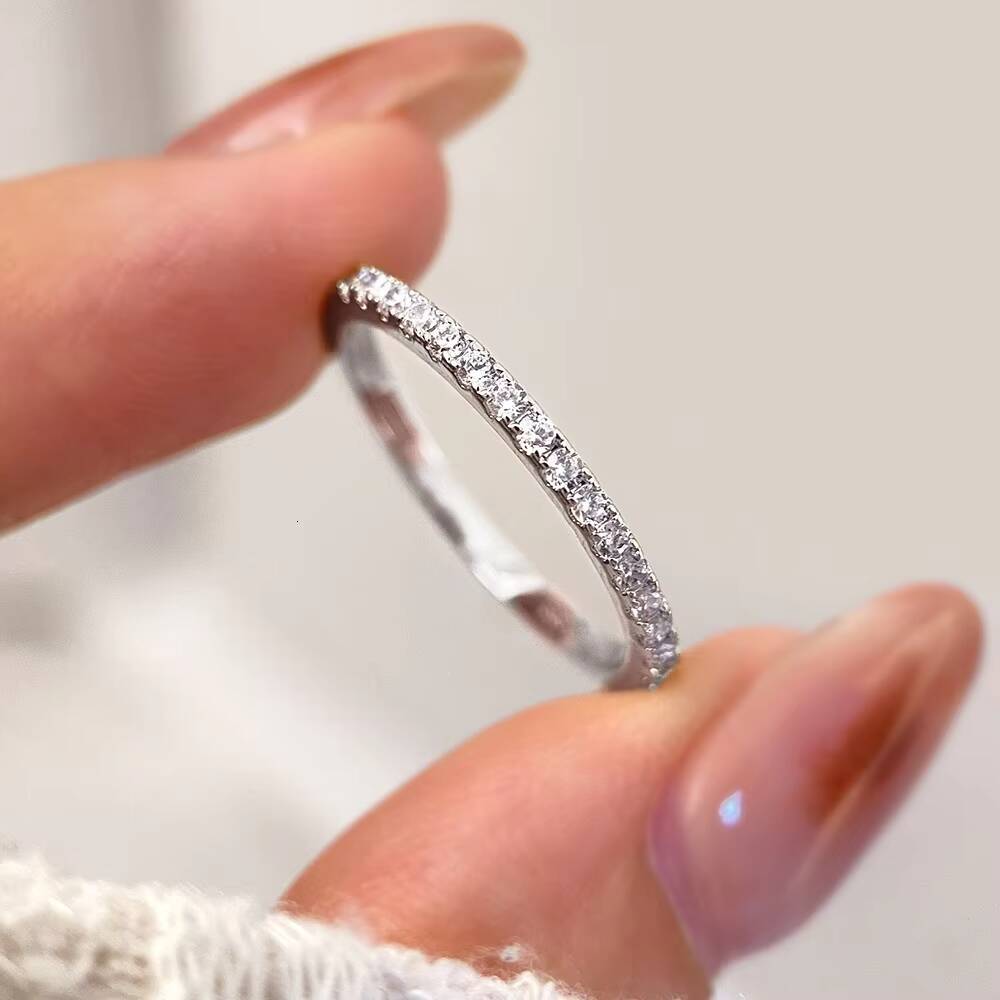 foxi SilverJewelry Rings Luxury Cubic Zirconia Gold Plated 925 Sterling Silver Pairing for Engagement Classic Ring for Women