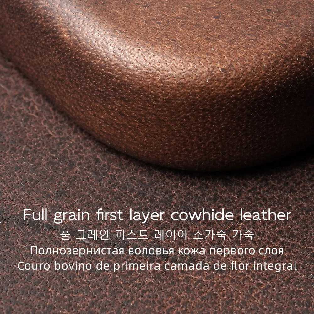 YMW Scratc Crazy Horse Genuine Leather Case for iPhone 17 16 15 14 Pro Max Magnetic PULL-UP Cowhide Phone Cover J251202