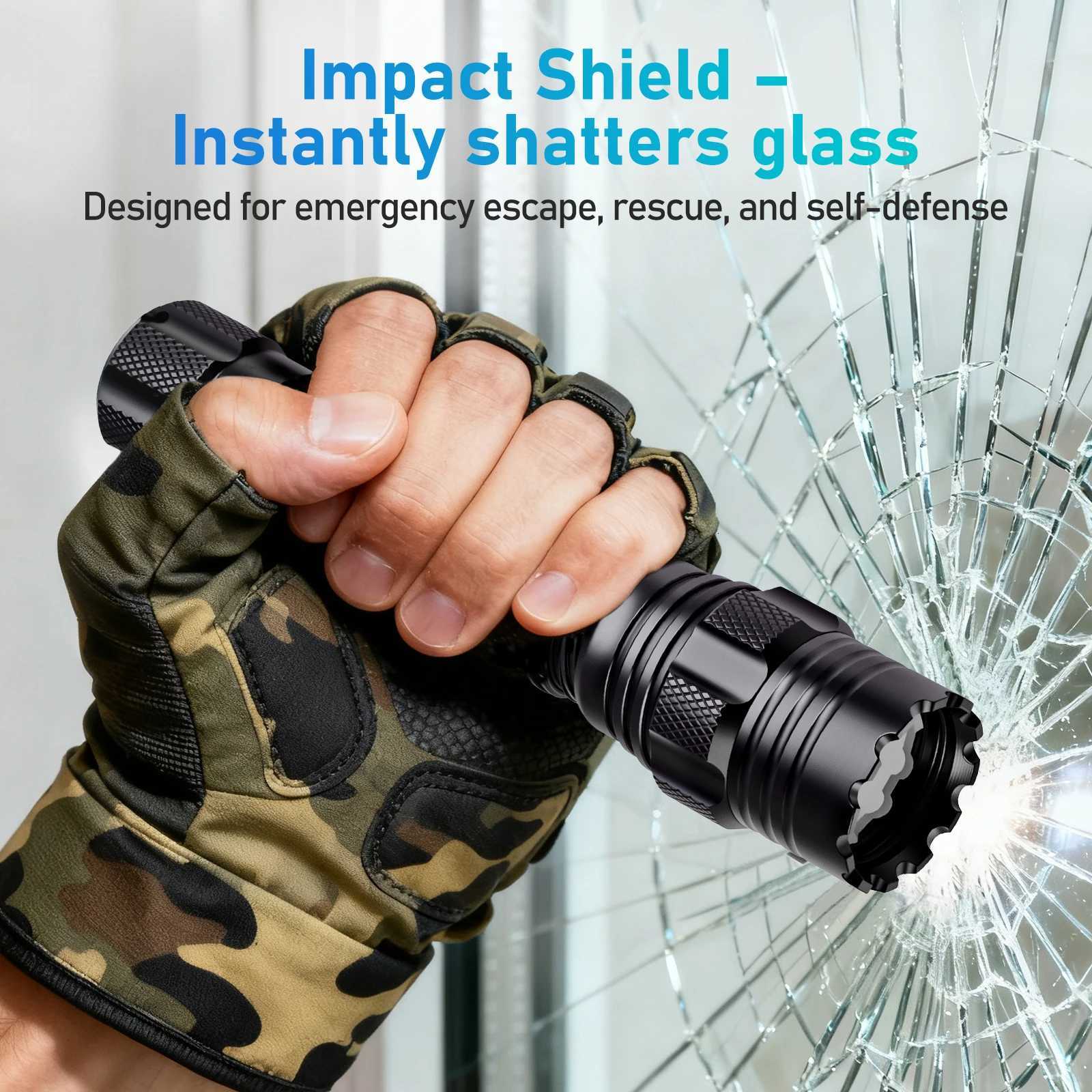 UltraFire T1X Tactical Flashlight with Magnetic Belt Holster 3 Modes 1200LM USB C Rechargeable Police Lamp for Camping Emergency M251117