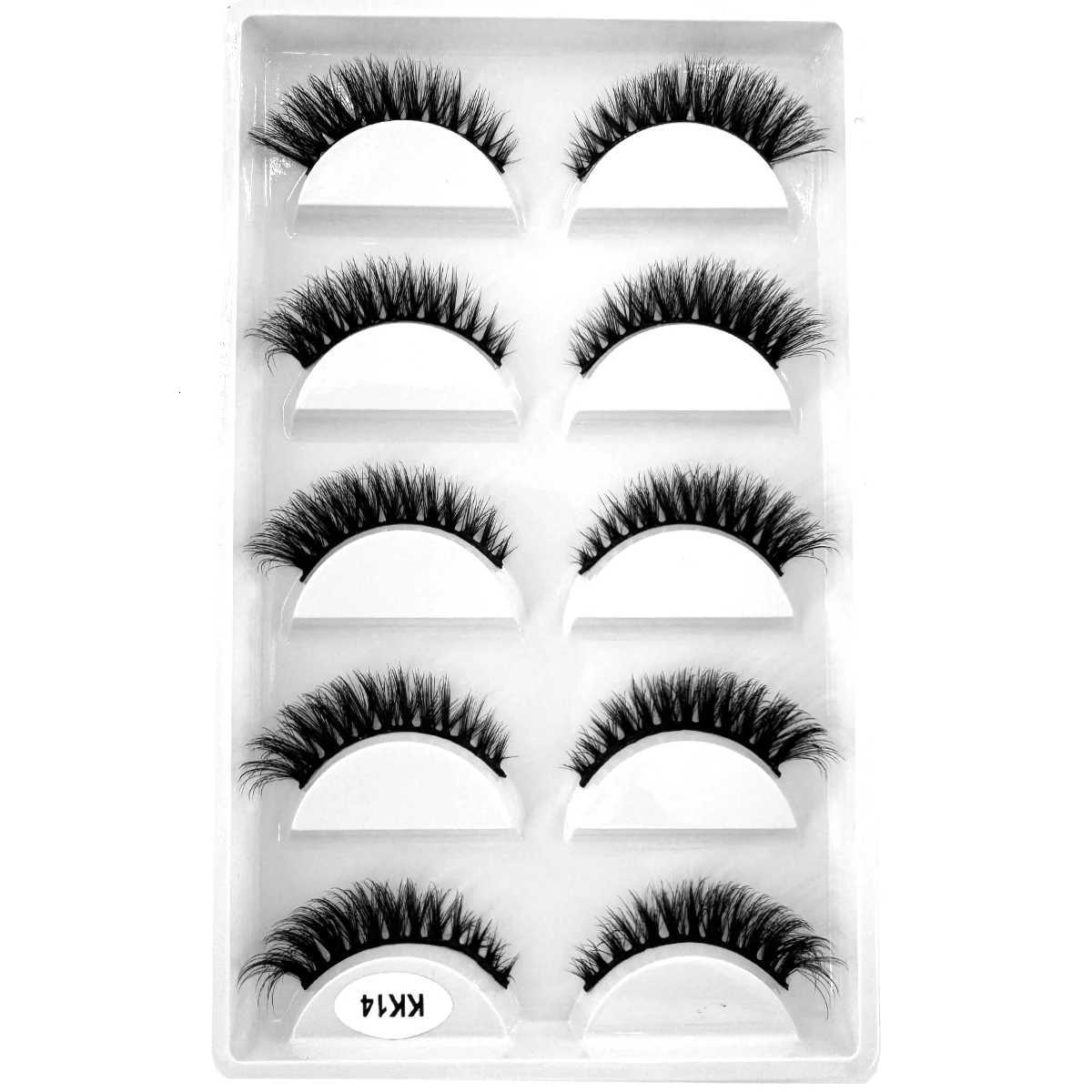 5 Pairs Natural Long False Eyelash Fake Lashes Long Makeup 3d Mink Lashes Extension Eyelash Reusable Mink Eyelashes for BeautyT251117