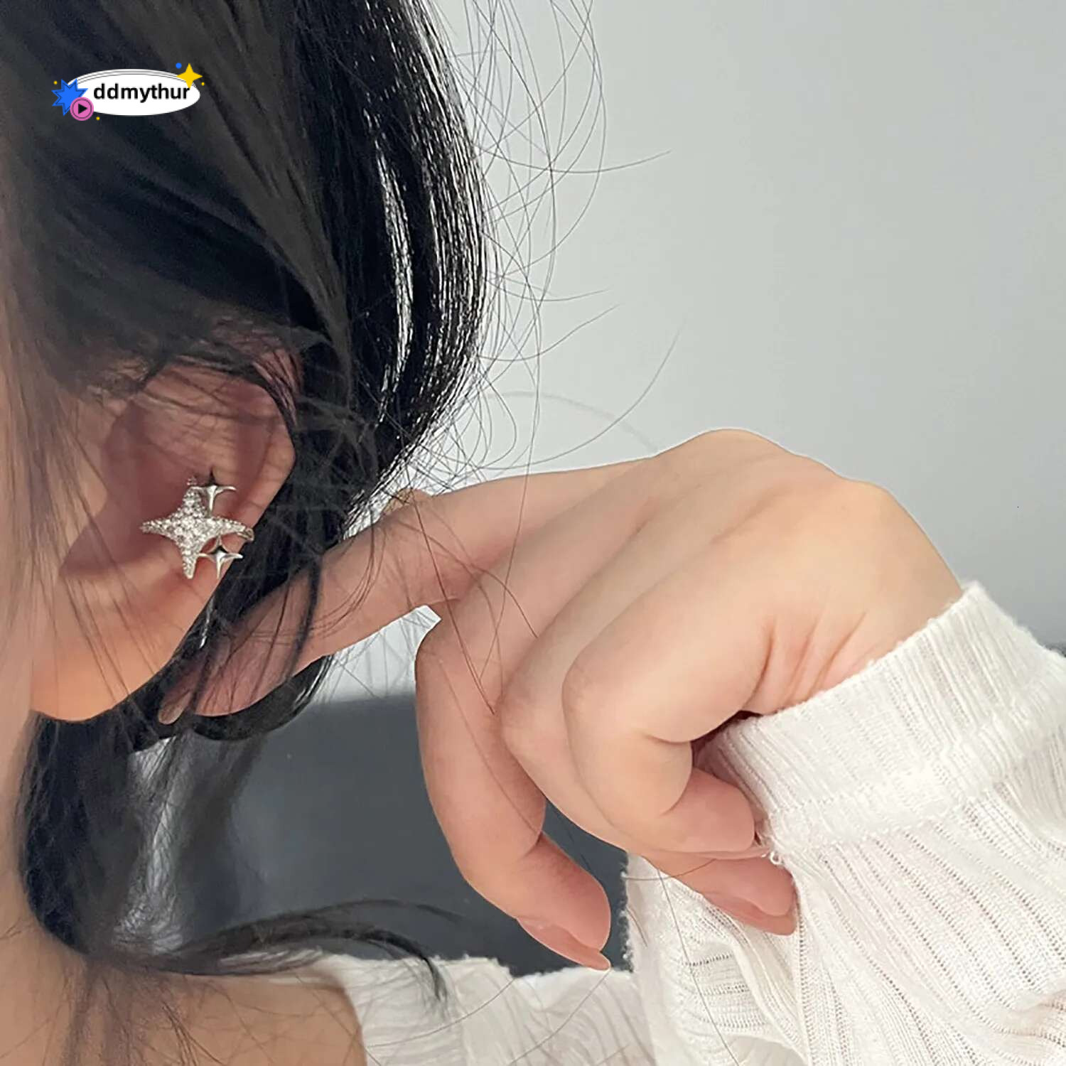 1Pc Cross Star Clip No Piercing Earrings For Women Girls Fake Cartilage Ear Cuff Fashion Korean Y2k Jewelry Accessories ddmythur